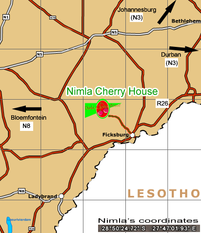 Map of Eastern Free State